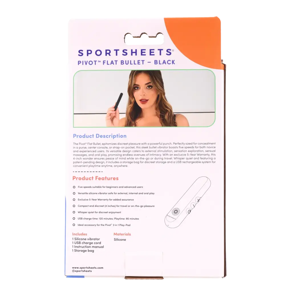 Sportsheets Pivot™ Flat Bullet - Plain Vibrator