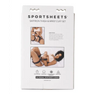 Sportsheets Saffron Adjustable Thigh & Wrist Cuff Set - Red - Wrist Cuffs