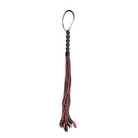 Sportsheets Saffron Braided Flogger Red/Black - Crops