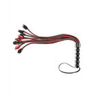 Sportsheets Saffron Braided Flogger Red/Black - Crops