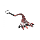 Sportsheets Saffron Braided Flogger Red/Black - Crops