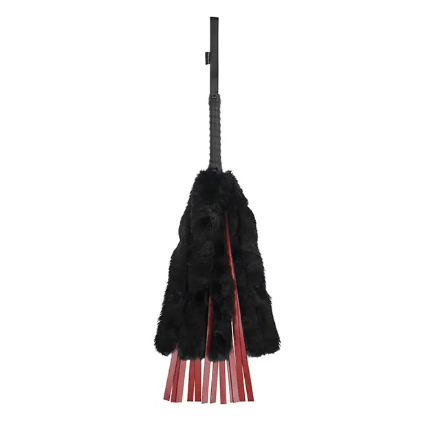 Sportsheets Saffron Faux Fur Flogger with Faux Leather Strands - Flogger