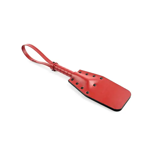 Sportsheets Saffron Studded Spanker Red - Flogger