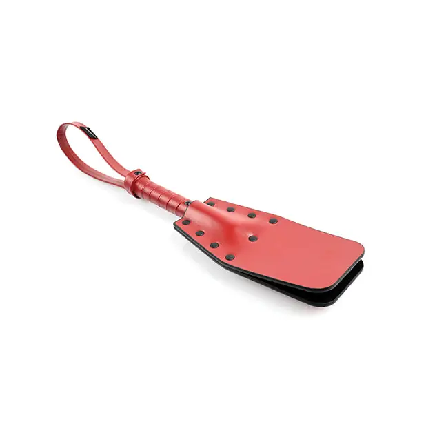 Sportsheets Saffron Studded Spanker Red - Flogger