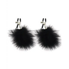 Sportsheets Sex & Mischief Adjustable Feathered Nipple Clamps Black - Nipple Clamp