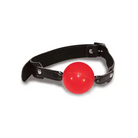 Sportsheets Sex & Mischief Adjustable Solid Ball Gag Red with leather strap and red ball