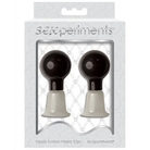 Packaged Sportsheets Sex & Mischief Nipple Suckers - Black and White Set