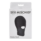 Mischief Shadow Hood: Black fabric with single eye opening, adult novelty product