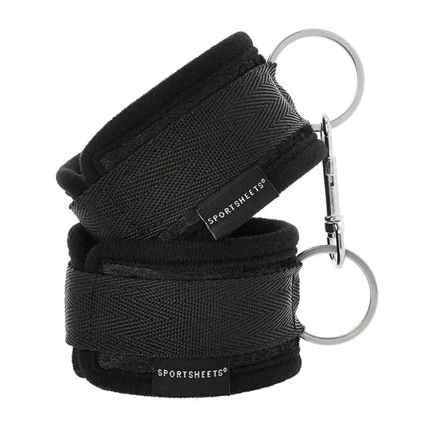 Sportsheets Soft Cuffs with Velcro Straps Black - Cuffs