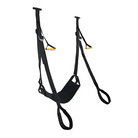 A pair of black harness straps in Sportsheets Special Edition Door Jam Sex Sling Black