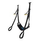 Black harness with blue/yellow handle - Sportsheets Special Edition Door Jam Sex Sling Black