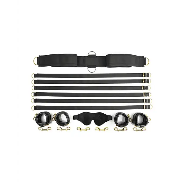 Sportsheets Special Edition Under the Bed Restraint Set Black - Bed Restraint