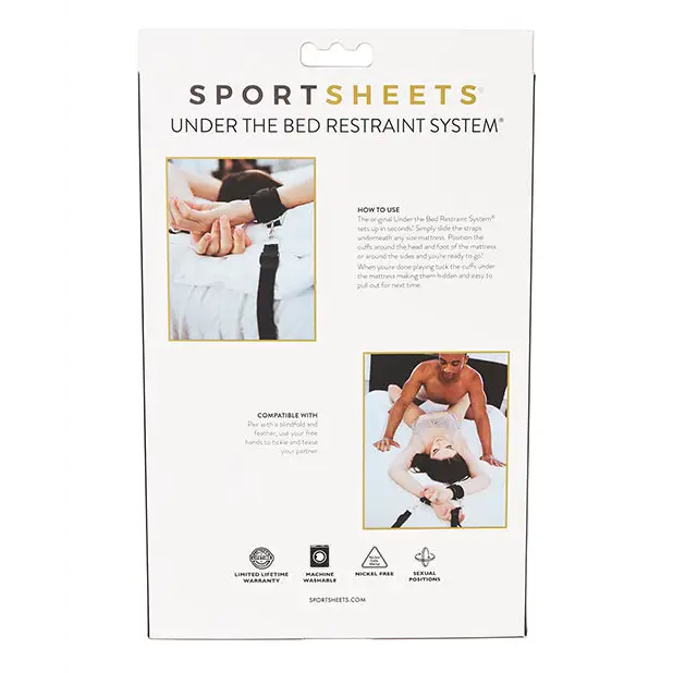 Sportsheets Under The Bed Restraint System Black - Cuffs