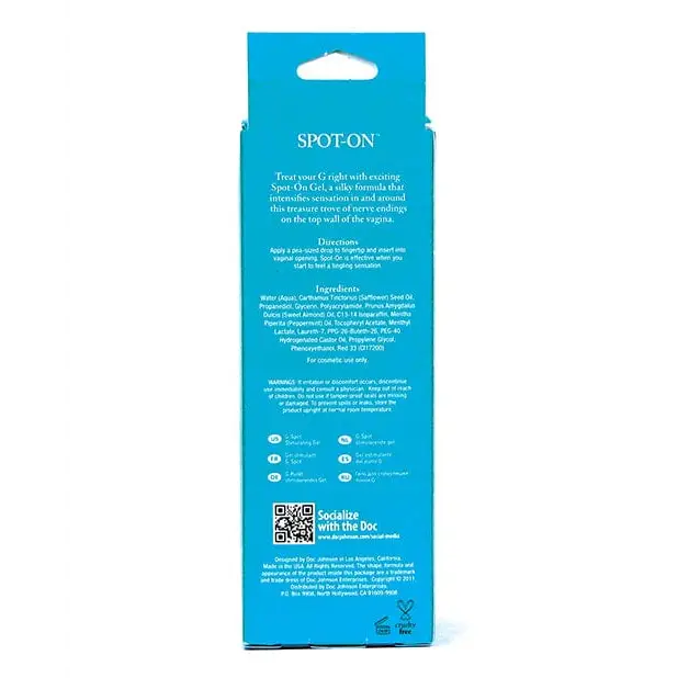 Doc Johnson Sexual Enhancers Spot On G-spot Stimulating Gel For Women - 2 Oz Tube at the Haus of Shag