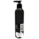 Black bottle of SPUNK Lube Hybrid with pump dispenser top on display