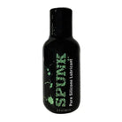 Black SPUNK Pure Silicone Lube bottle with green splatter design for premium lubrication