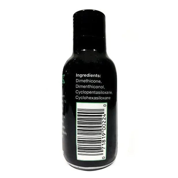 SPUNK Pure Silicone Lube - Black bottle with ingredients and barcode on label