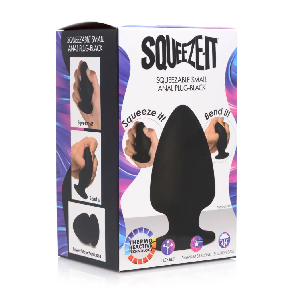 Squeeze-It Plug Squeezable Silicone Anal Plug at the Haus of Shag