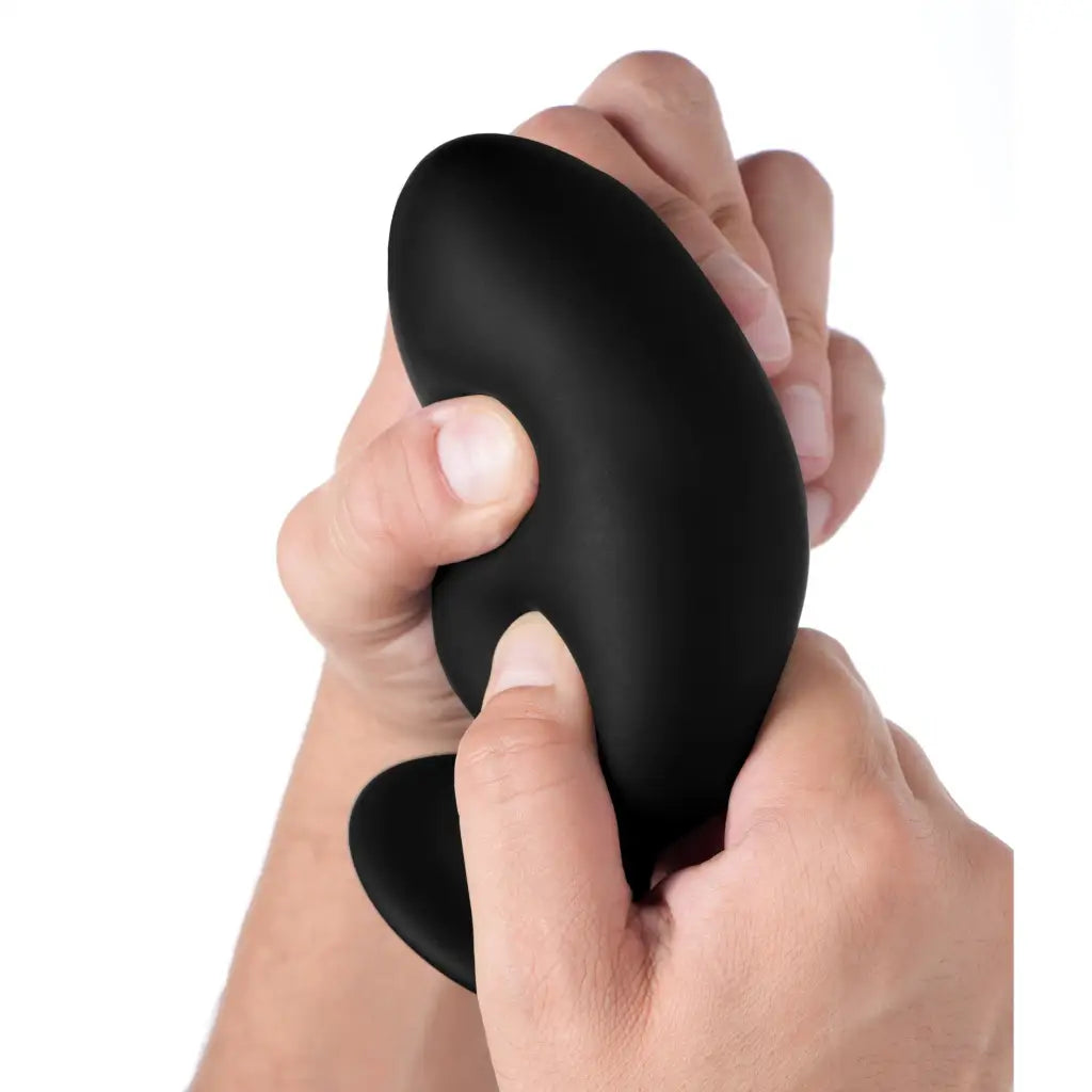 Squeeze-It Plug Squeezable Silicone Anal Plug at the Haus of Shag