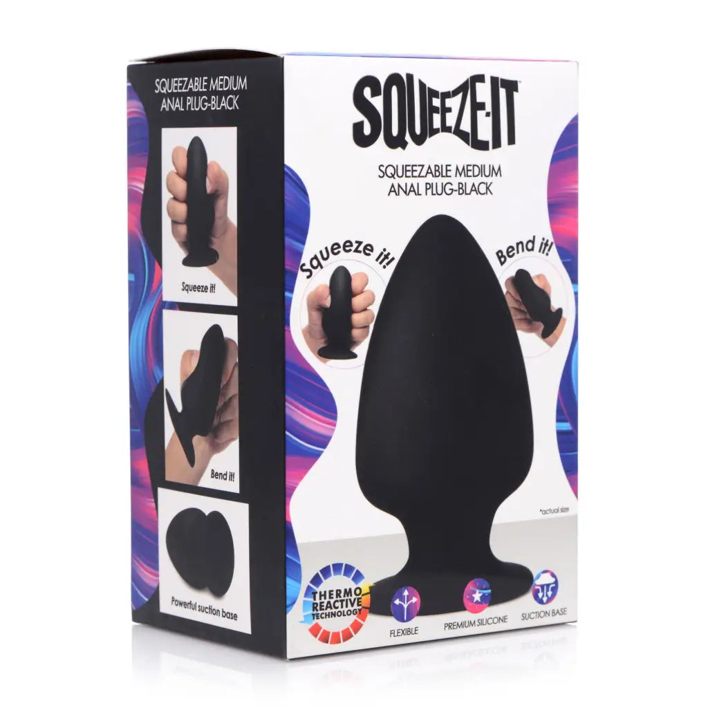 Squeeze-It Plug Squeezable Silicone Anal Plug at the Haus of Shag