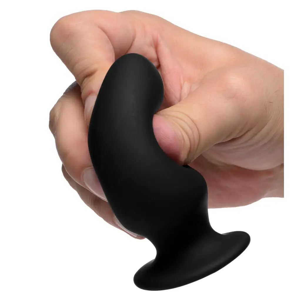 Squeeze-It Plug Squeezable Silicone Anal Plug at the Haus of Shag