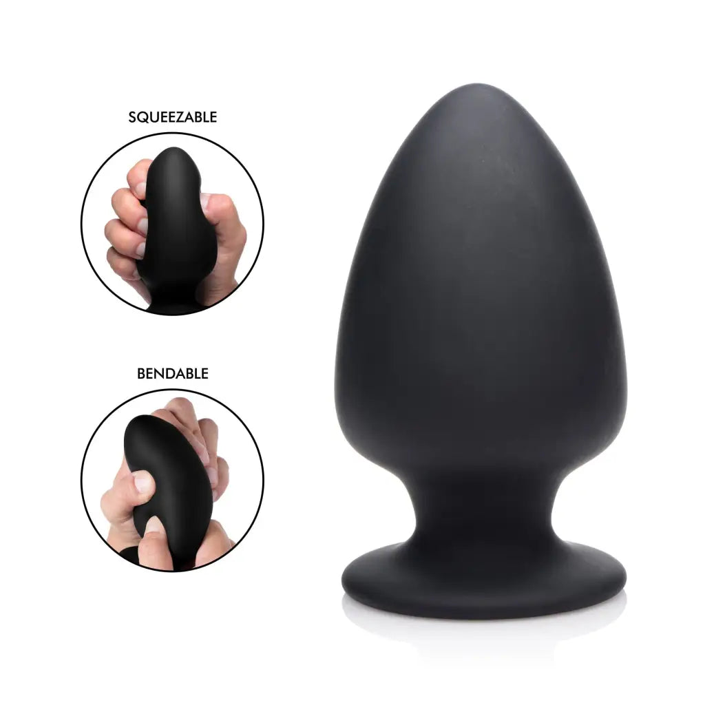 Squeeze-It Plug Large Squeezable Silicone Anal Plug at the Haus of Shag