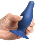 Squeezable Tapered Anal Plug - Large / Blue - Butt Plug