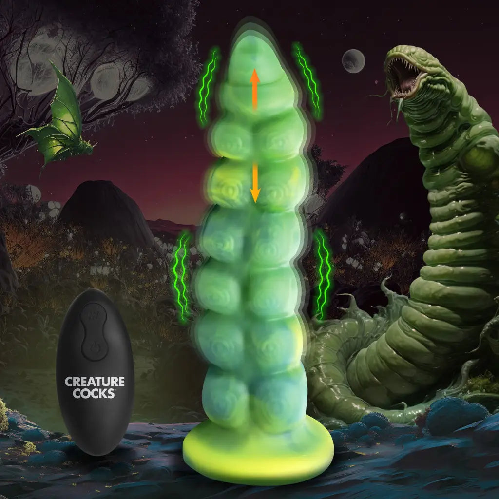 Squirmer Thrusting And Vibrating Silicone Dildo - Vibesextoys