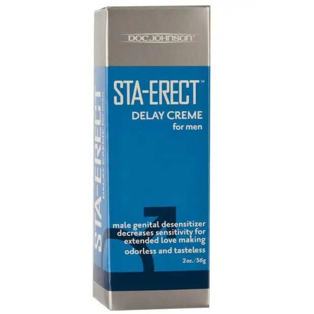 Box of Sta Erect Creme - 2 Oz, a male genital desensitizer for delayed performance