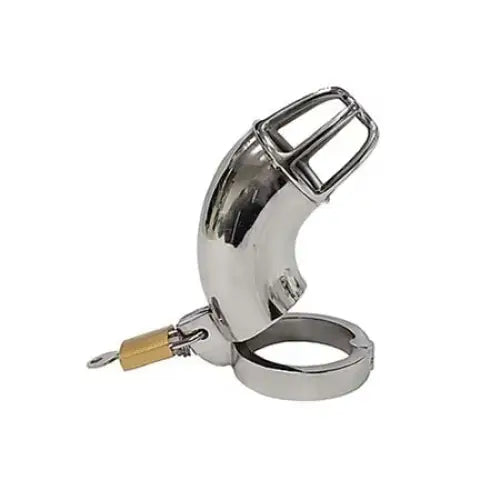 Stainless Cock Cage with Padlock – In Clamshell - Cock Cage