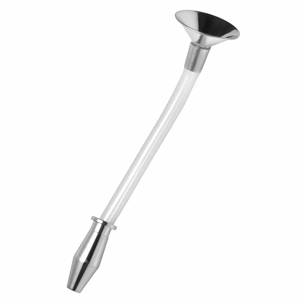 Master Series Metal-anal Stainless Steel Ass Funnel With Hollow Anal Plug at the Haus of Shag