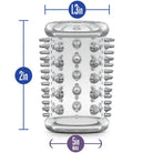 Diagram of a glass container filled with balls for Stay Hard Cock Sleeve 03 Clear