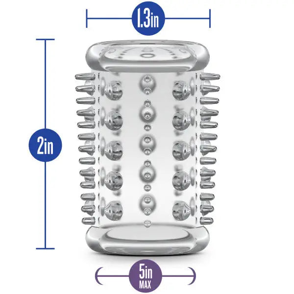 Diagram of a glass container filled with balls for Stay Hard Cock Sleeve 03 Clear