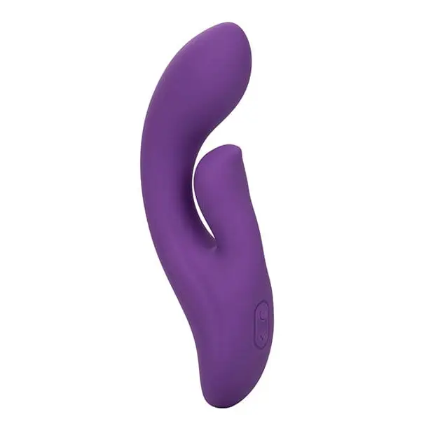 CalExotics Vibrator Stella Liquid Silicone Dual Pleaser - Purple at the Haus of Shag