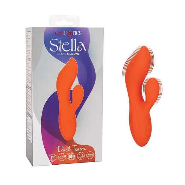 CalExotics Vibrator Stella Liquid Silicone Dual Teaser - Red at the Haus of Shag