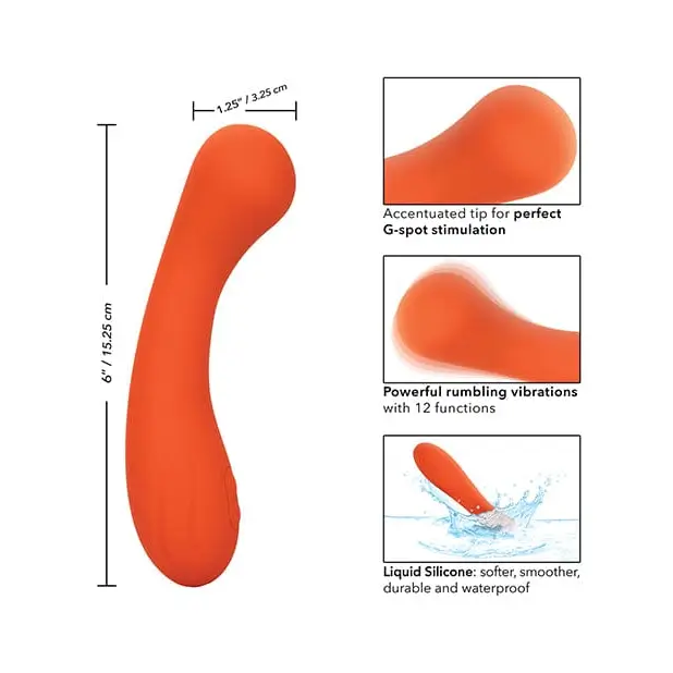 CalExotics Vibrator Stella Liquid Silicone G-wand - Red at the Haus of Shag