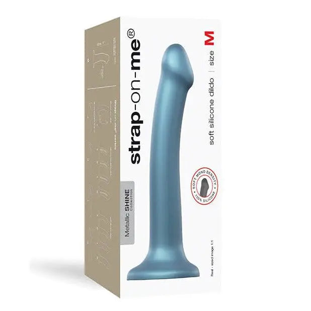 Blue Silicone Vibrating Device - Strap On Me Flexible Dildo for Ultimate Pleasure