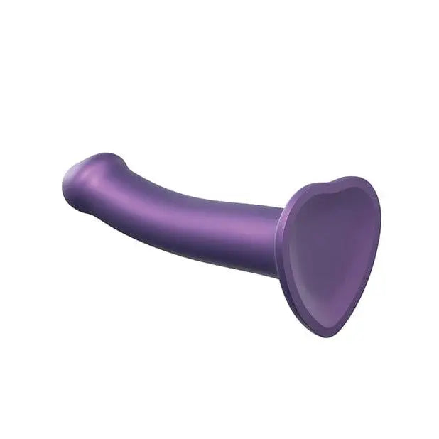 Purple plastic flexible dildo from Strap On Me on white background