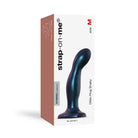 Strap-On-Me Hybrid Collection Dildo Plug Snaky Metallic Blue M - Realistic Dildo