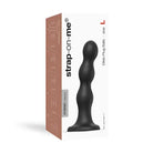 Strap-On-Me Hybrid Collection Silicone Dildo Plug Balls Black L - Realistic Dildo