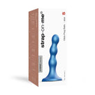 Strap-On-Me Hybrid Collection Silicone Dildo Plug Balls Metallic Blue S - Realistic Dildo