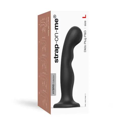 Strap-On-Me Hybrid Collection Silicone Dildo Plug P&G Black L - Realistic Dildo