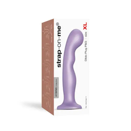 Strap-On-Me Hybrid Collection Silicone Dildo Plug P&G Metallic Lilac XL - Realistic Dildo