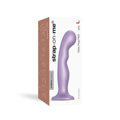 Strap-On-Me Hybrid Collection Silicone Dildo Plug P&G Metallic Lilac L - Realistic Dildo