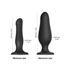 Strap On Me Inflatable Dildo Plug - Black - Realistic Dildo