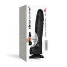 Strap-On-Me Realistic Dual Density Sliding Skin Dildo Black XL for true-to-life experience