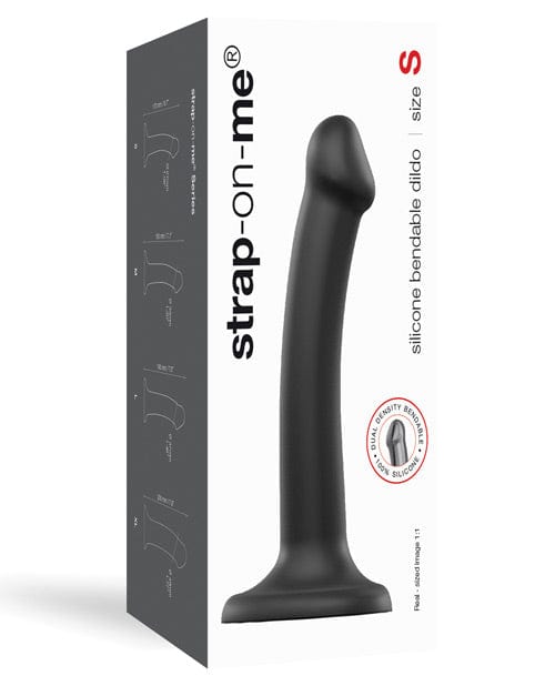 Strap-On-Me Realistic Dildo Small / Black Strap-On-Me Silicone Bendable Dildo at the Haus of Shag