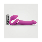 Strap-On-Me Rechargeable Remote-Controlled Multi Orgasm Bendable Strap-On Fuchsia L - Strapless Strap