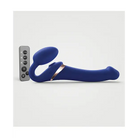 Strap-On-Me Rechargeable Remote-Controlled Multi Orgasm Bendable Strap-On Night Blue M - Strapless Strap