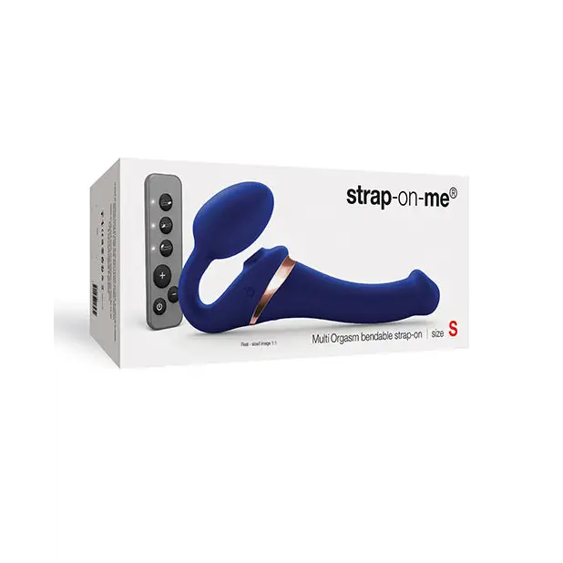 Strap-On-Me Rechargeable Remote-Controlled Multi Orgasm Bendable Strap-On - Night Blue - Strapless Strap